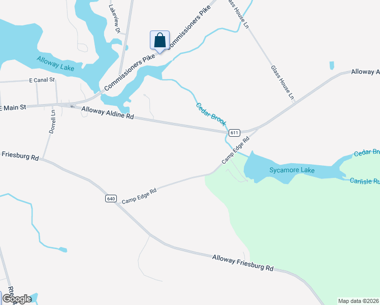 map of restaurants, bars, coffee shops, grocery stores, and more near 97 Alloway Aldine Road in Salem County