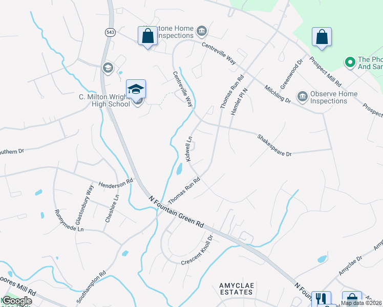 map of restaurants, bars, coffee shops, grocery stores, and more near 1705 Chesterfield Square in Bel Air