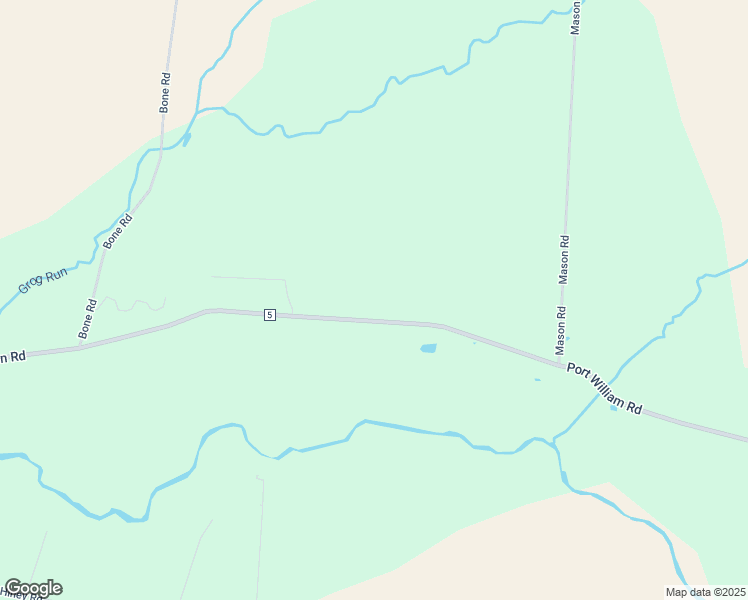 map of restaurants, bars, coffee shops, grocery stores, and more near 1984 Port William Road in Jamestown