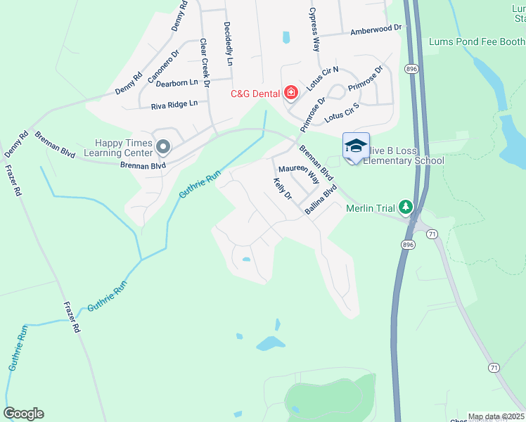 map of restaurants, bars, coffee shops, grocery stores, and more near 19 Wicklow Road in Bear