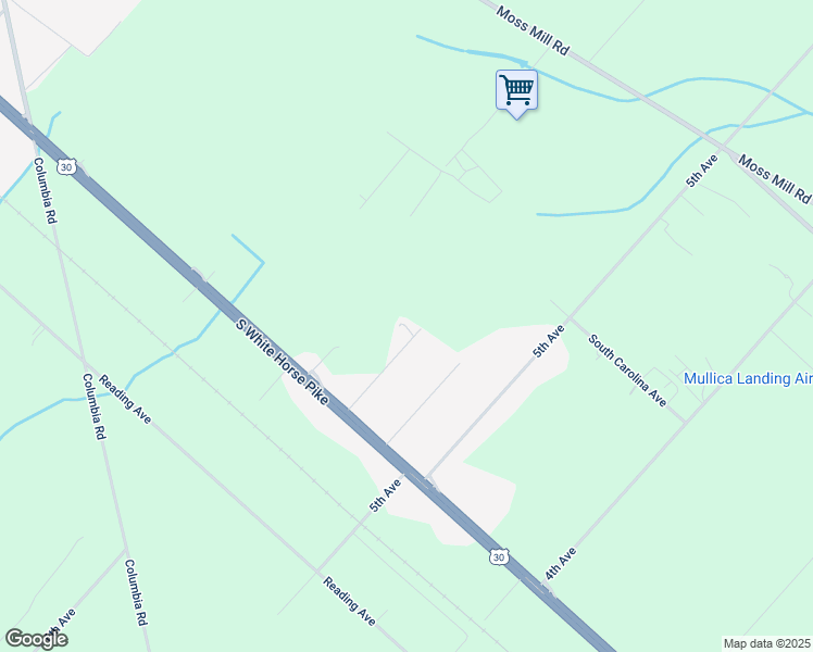 map of restaurants, bars, coffee shops, grocery stores, and more near 447 6th Avenue in Egg Harbor City