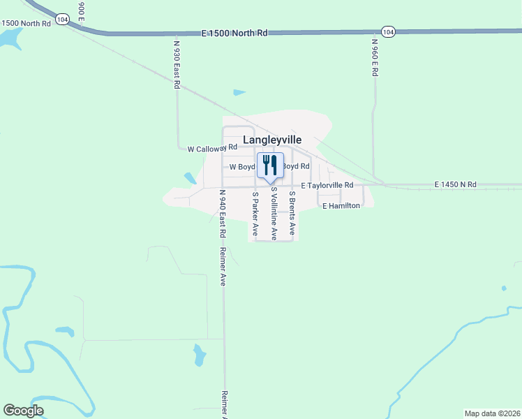 map of restaurants, bars, coffee shops, grocery stores, and more near 201-253 South Parker Avenue in Taylorville