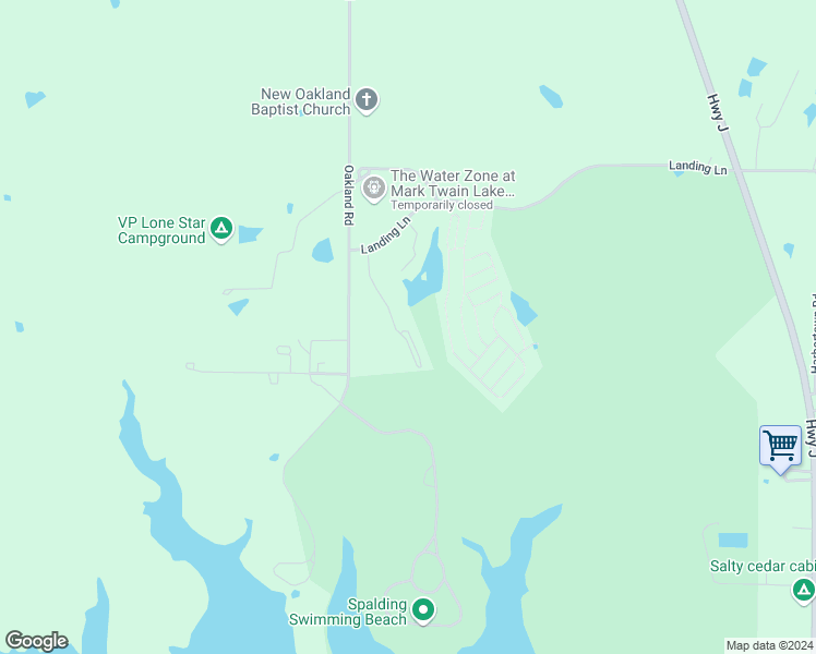 map of restaurants, bars, coffee shops, grocery stores, and more near Pine Lake Road in Monroe City