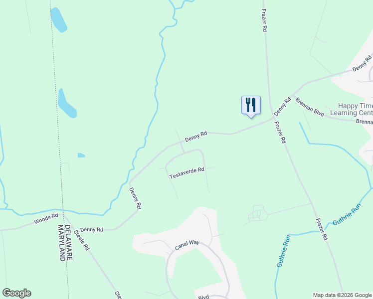 map of restaurants, bars, coffee shops, grocery stores, and more near 301 East Furrow Lane in Newark