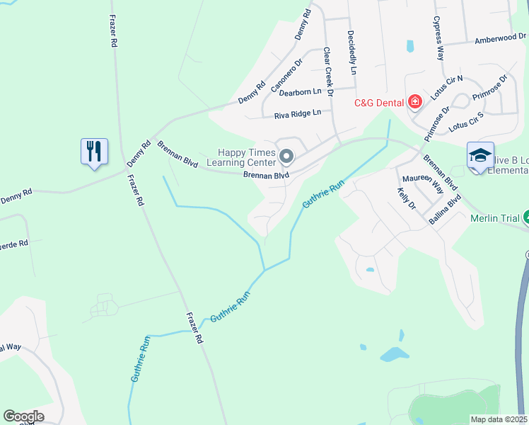 map of restaurants, bars, coffee shops, grocery stores, and more near 107 Persimmon Place in Bear