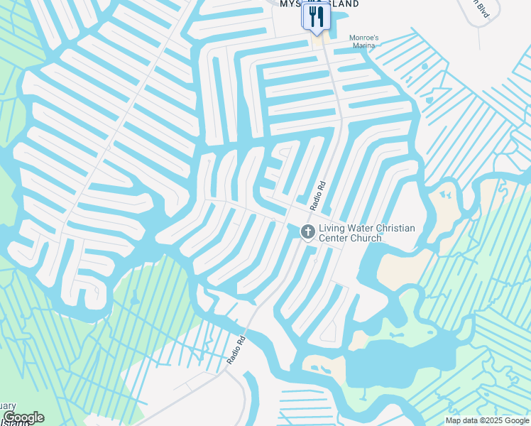 map of restaurants, bars, coffee shops, grocery stores, and more near 8 Staysail Drive in Tuckerton