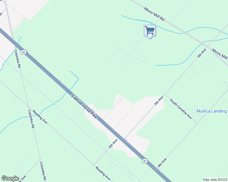 map of restaurants, bars, coffee shops, grocery stores, and more near 447 6th Avenue in Egg Harbor City