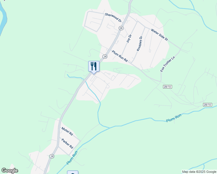 map of restaurants, bars, coffee shops, grocery stores, and more near 3 Weeping Willow Lane in Ridgeley
