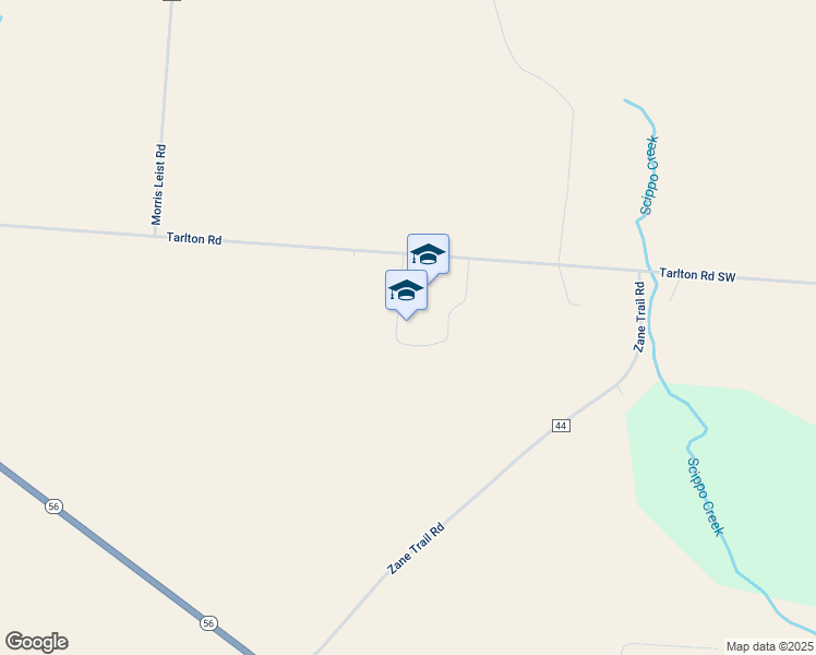 map of restaurants, bars, coffee shops, grocery stores, and more near 9579 Tarlton Road in Circleville