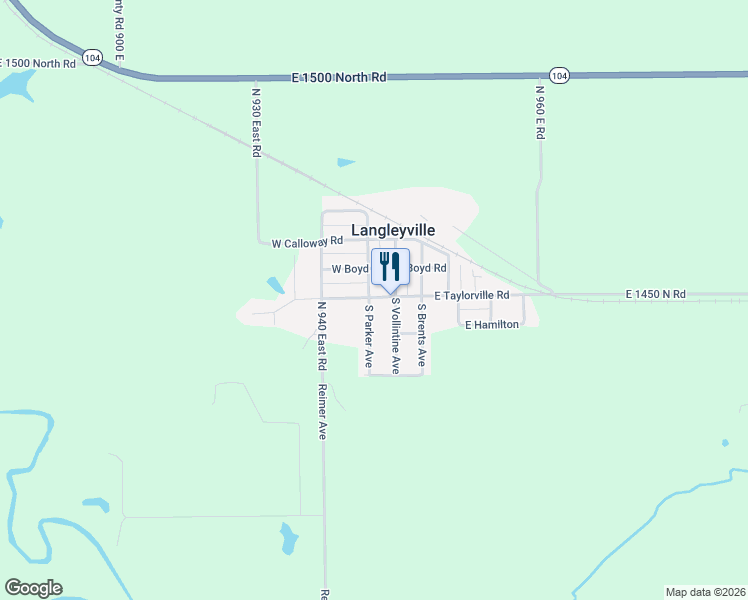 map of restaurants, bars, coffee shops, grocery stores, and more near 201 South Parker Avenue in Taylorville