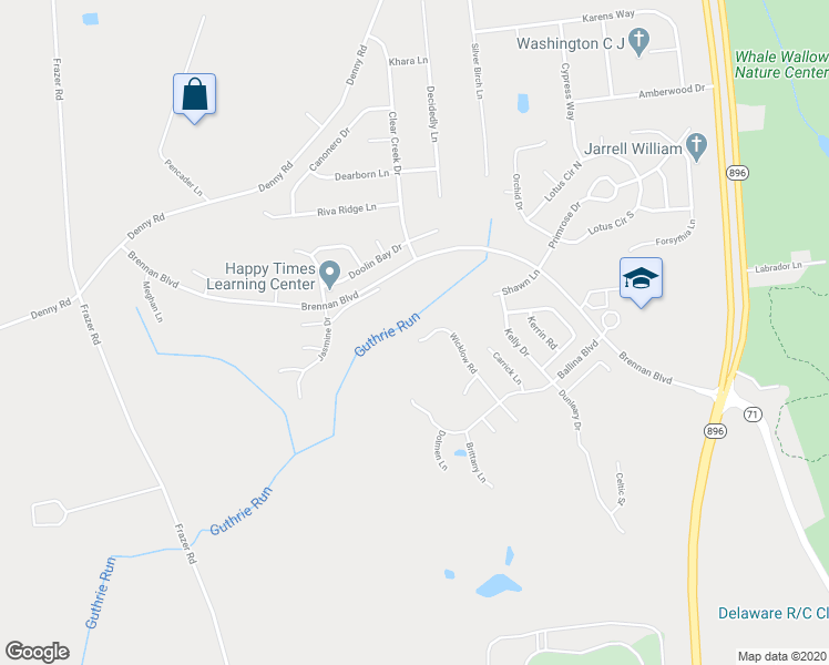 map of restaurants, bars, coffee shops, grocery stores, and more near 81 Wicklow Road in Bear