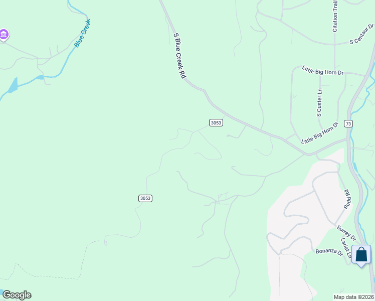 map of restaurants, bars, coffee shops, grocery stores, and more near 8661 South Blue Creek Road in Evergreen