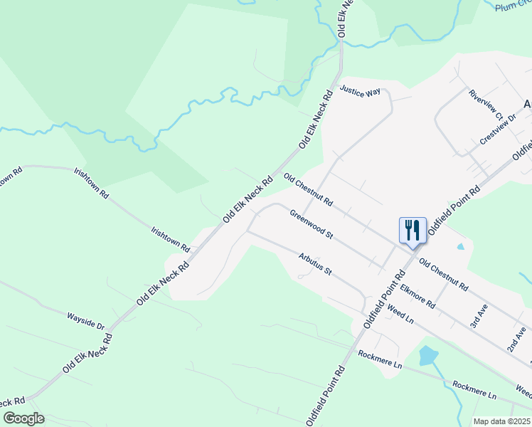 map of restaurants, bars, coffee shops, grocery stores, and more near 160 Greenwood Street in Elkton