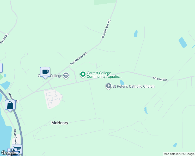 map of restaurants, bars, coffee shops, grocery stores, and more near 867 Mosser Road in McHenry