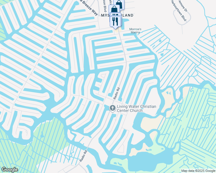 map of restaurants, bars, coffee shops, grocery stores, and more near 15 North Captain Drive in Little Egg Harbor Township