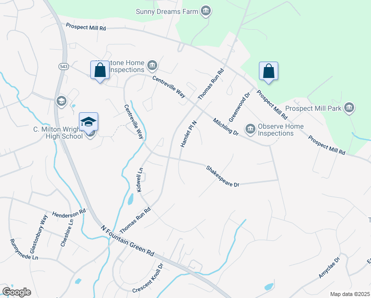 map of restaurants, bars, coffee shops, grocery stores, and more near 1810 Hamlet Place South in Bel Air