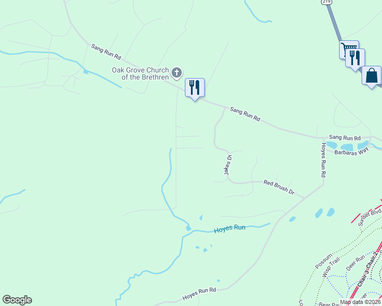map of restaurants, bars, coffee shops, grocery stores, and more near 74 Sugar Maple Lane in McHenry