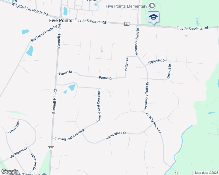 map of restaurants, bars, coffee shops, grocery stores, and more near 325 Shadow Walk Point in Springboro