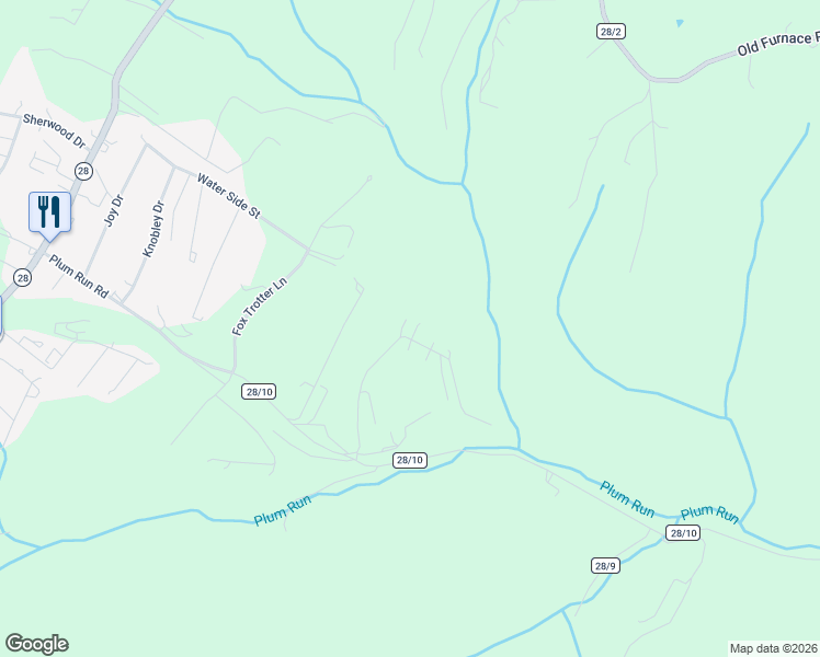 map of restaurants, bars, coffee shops, grocery stores, and more near Ellen Drive in Ridgeley