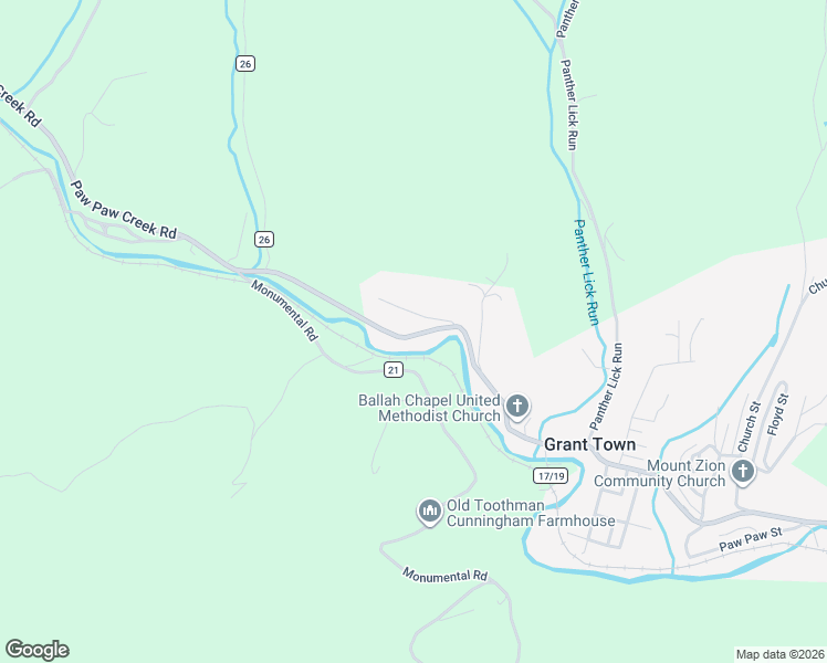 map of restaurants, bars, coffee shops, grocery stores, and more near 1032 Main Street in Rivesville