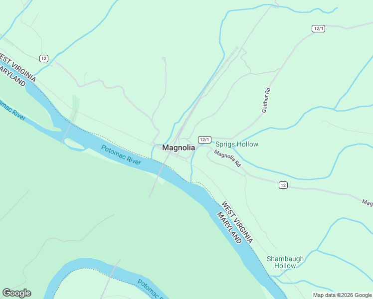 map of restaurants, bars, coffee shops, grocery stores, and more near 6870 Magnolia Road in Great Cacapon