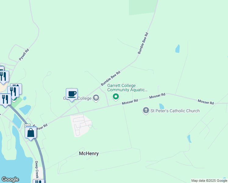 map of restaurants, bars, coffee shops, grocery stores, and more near 687 Mosser Road in McHenry