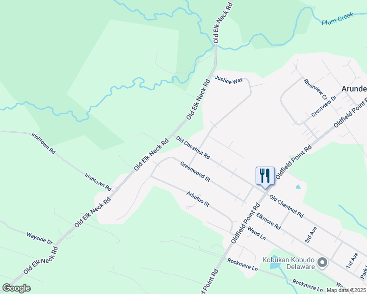 map of restaurants, bars, coffee shops, grocery stores, and more near 38 Old Chestnut Road in Elkton