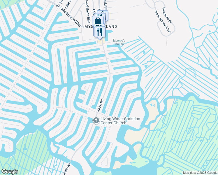 map of restaurants, bars, coffee shops, grocery stores, and more near 1039 Radio Road in Ocean County
