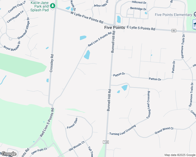 map of restaurants, bars, coffee shops, grocery stores, and more near 8541 Bunnell Hill Road in Springboro