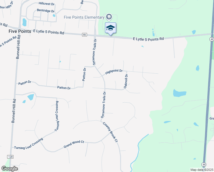 map of restaurants, bars, coffee shops, grocery stores, and more near 8624 Sycamore Trails Drive in Springboro