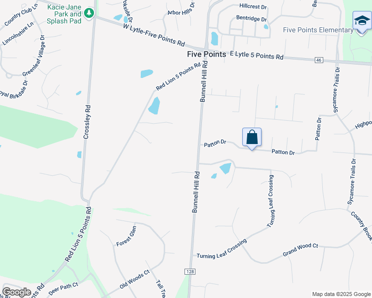 map of restaurants, bars, coffee shops, grocery stores, and more near 8541 Bunnell Hill Road in Springboro