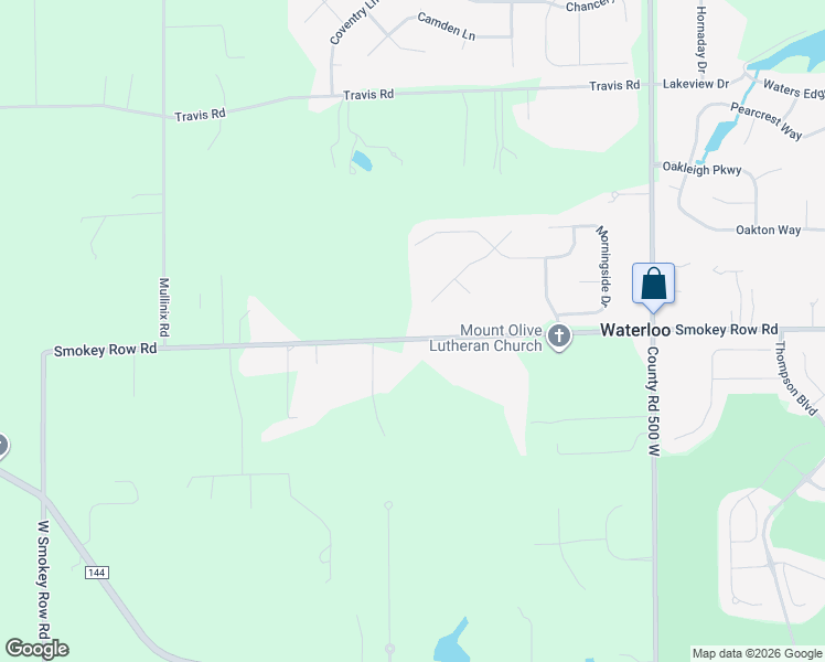 map of restaurants, bars, coffee shops, grocery stores, and more near 5462 County Road 600 North in Greenwood