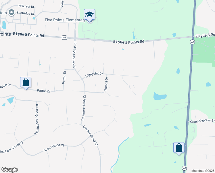 map of restaurants, bars, coffee shops, grocery stores, and more near 863 Wind Bluff Point in Springboro