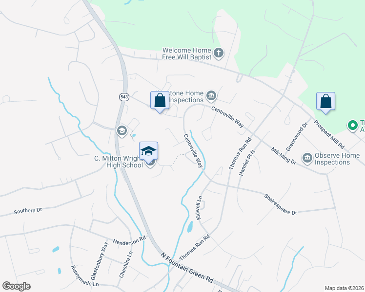 map of restaurants, bars, coffee shops, grocery stores, and more near 1812 Glendale Lane in Bel Air