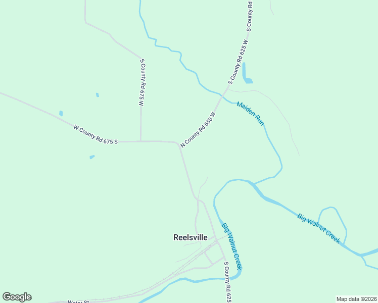 map of restaurants, bars, coffee shops, grocery stores, and more near 7001-7099 S County Road 650 West in Reelsville