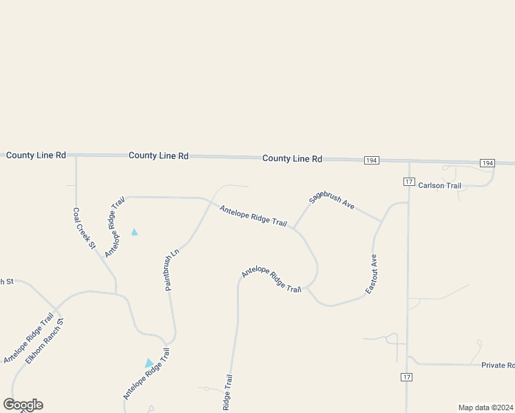 map of restaurants, bars, coffee shops, grocery stores, and more near 3652 Paintbrush Lane in Parker