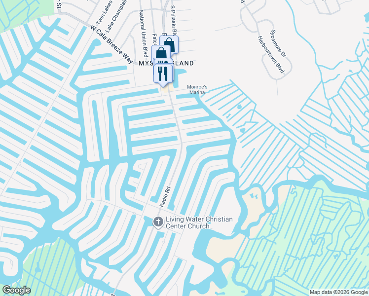 map of restaurants, bars, coffee shops, grocery stores, and more near 101 East Sail Drive in Ocean County