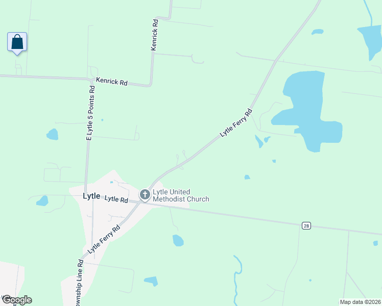 map of restaurants, bars, coffee shops, grocery stores, and more near 8725 Lytle Ferry Road in Waynesville