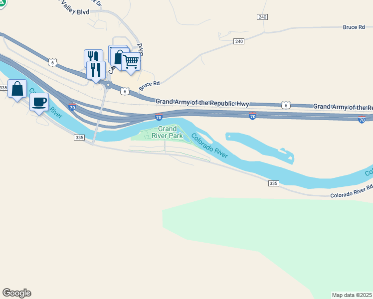 map of restaurants, bars, coffee shops, grocery stores, and more near 571 River View Drive in New Castle