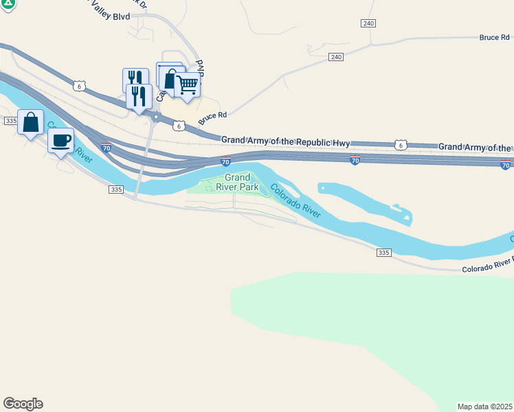 map of restaurants, bars, coffee shops, grocery stores, and more near 571 River View Drive in New Castle