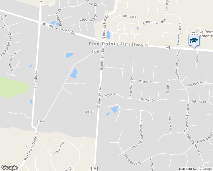 map of restaurants, bars, coffee shops, grocery stores, and more near 8668 Bunnell Hill Road in Springboro