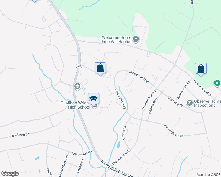 map of restaurants, bars, coffee shops, grocery stores, and more near 1817 Glendale Lane in Bel Air