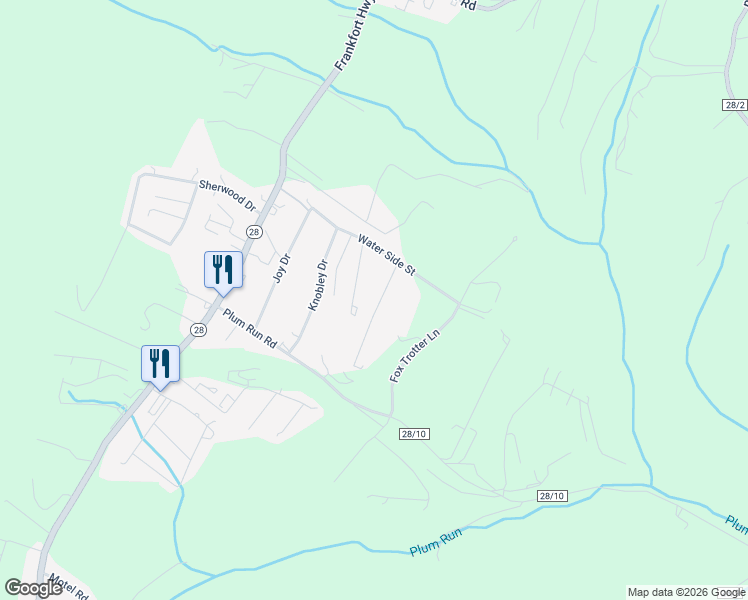 map of restaurants, bars, coffee shops, grocery stores, and more near 131 Miriam Court in Ridgeley