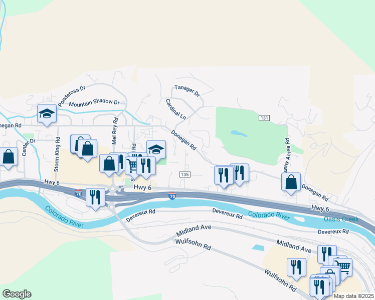 map of restaurants, bars, coffee shops, grocery stores, and more near 186 County Road 135 in Glenwood Springs