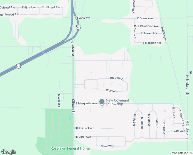 map of restaurants, bars, coffee shops, grocery stores, and more near 3300-3402 Betty Jean Ln in Terre Haute