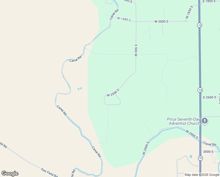 map of restaurants, bars, coffee shops, grocery stores, and more near 2520 South 660 West in Price