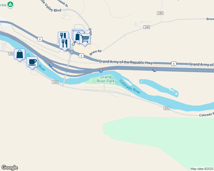 map of restaurants, bars, coffee shops, grocery stores, and more near 511 River View Drive in New Castle