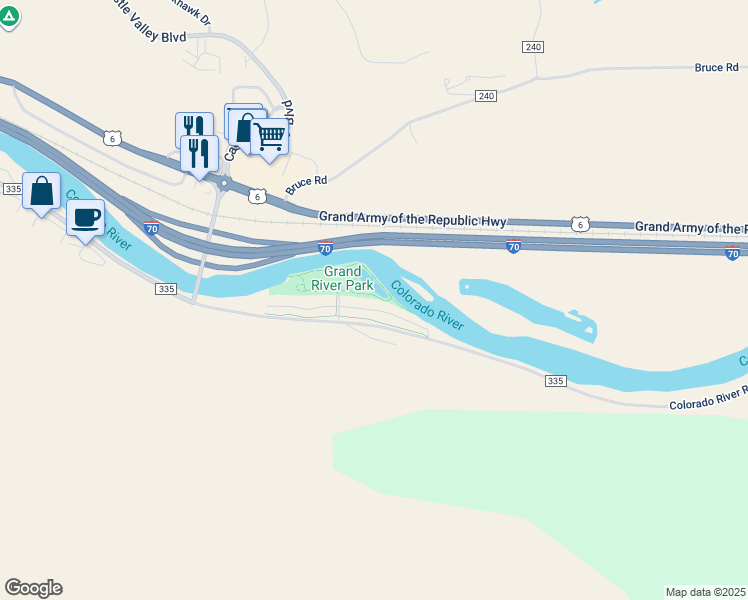 map of restaurants, bars, coffee shops, grocery stores, and more near 571 River View Drive in New Castle