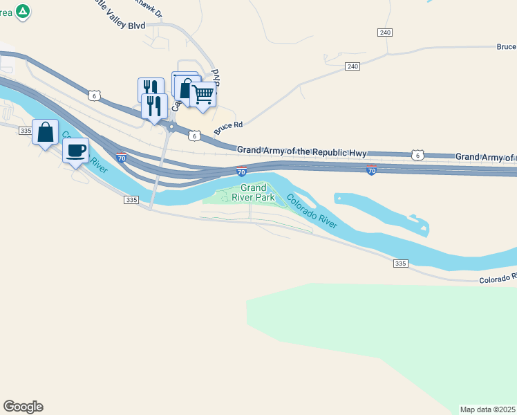 map of restaurants, bars, coffee shops, grocery stores, and more near 511 River View Drive in New Castle