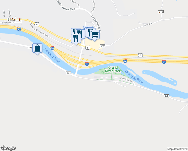 map of restaurants, bars, coffee shops, grocery stores, and more near 315 River View Dr in New Castle